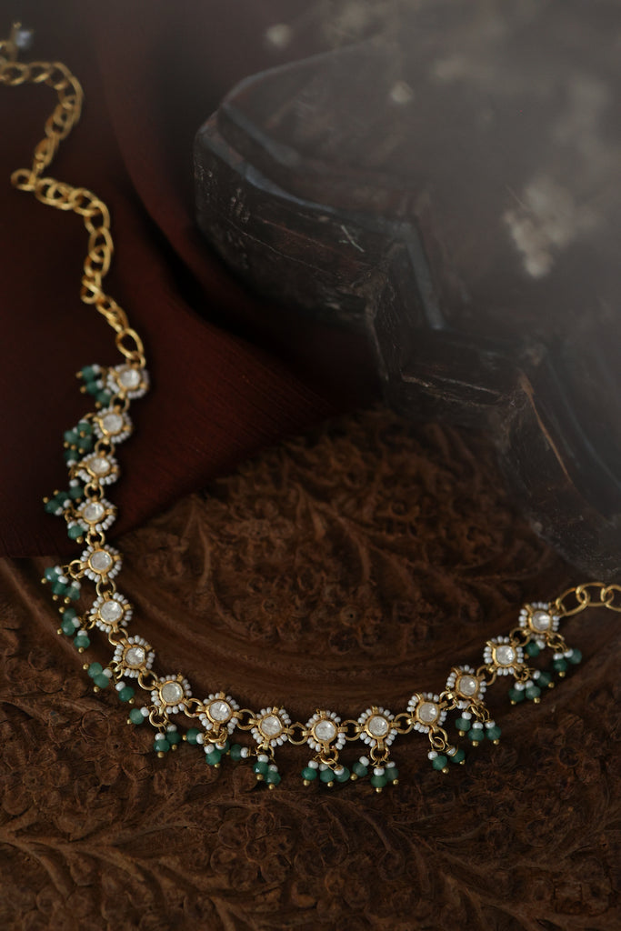 Rishika Polki Silver Necklace – Paisley Pop Shop