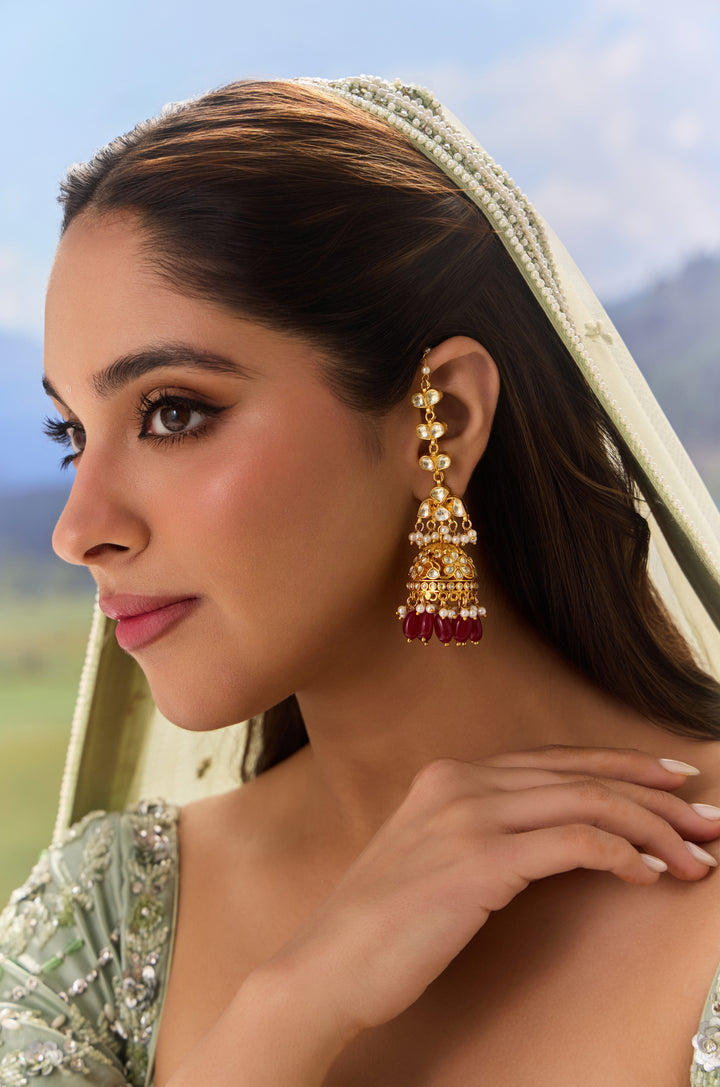 Latika Kundan Jhumka Earrings