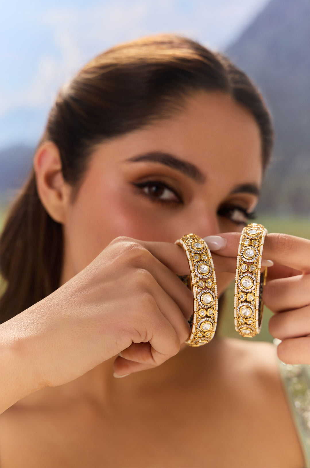 Urvi Polki Bangles - Set of 2