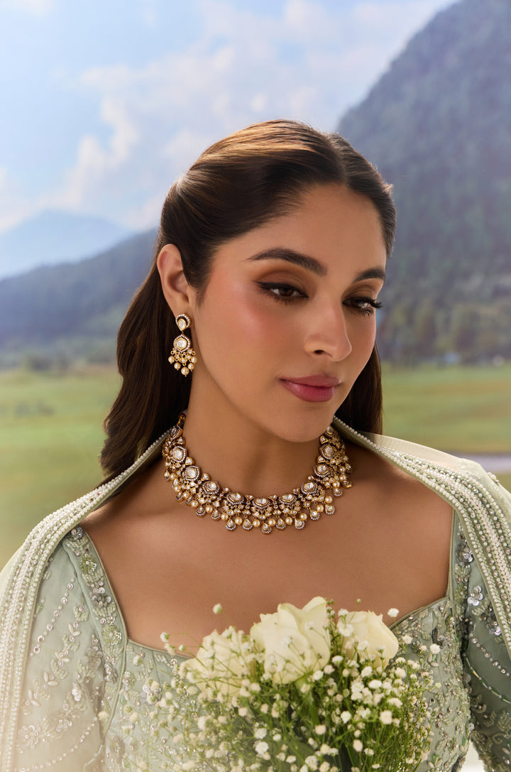 Aqiya Polki Necklace Set