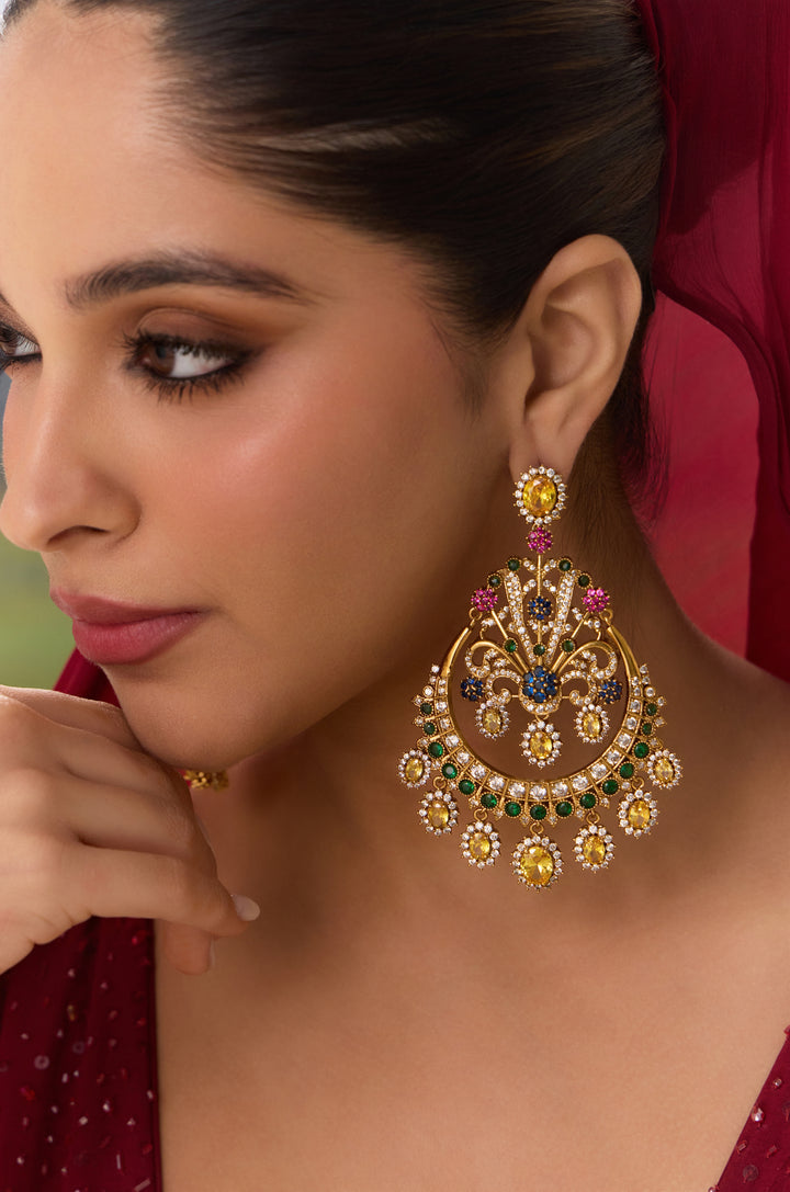 Malini Multicolored Polki Earrings