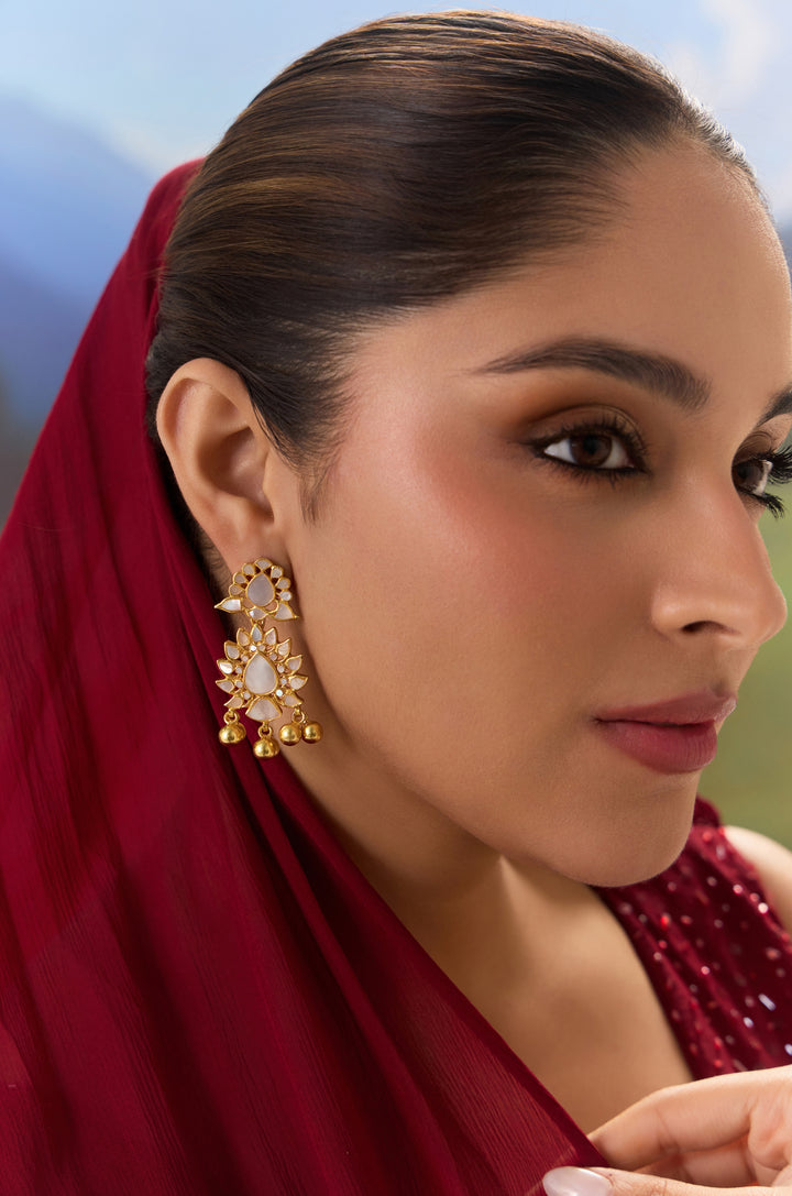 Tanisha Mother Of Pearl Silver Earrings