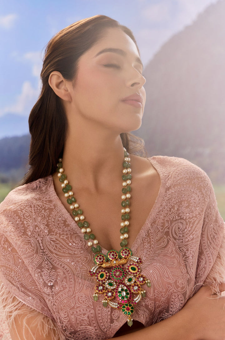 Mehrnaz Multicolored Kundan Necklace