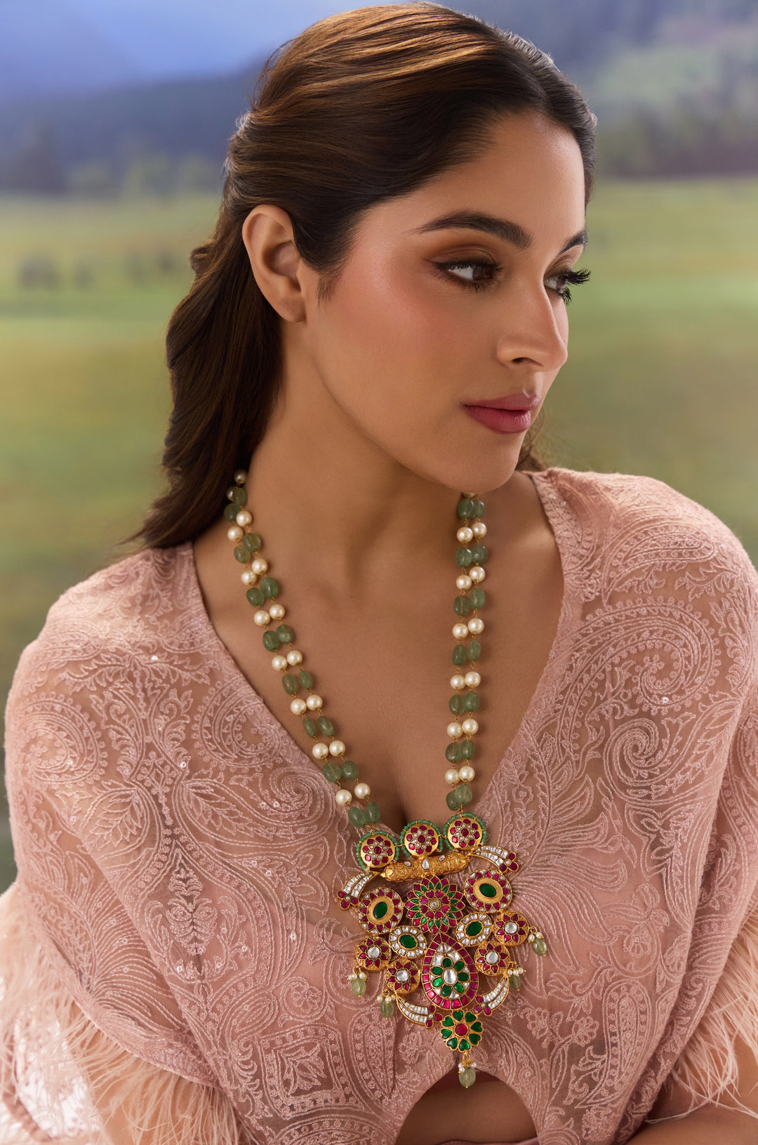 Mehrnaz Multicolored Kundan Necklace