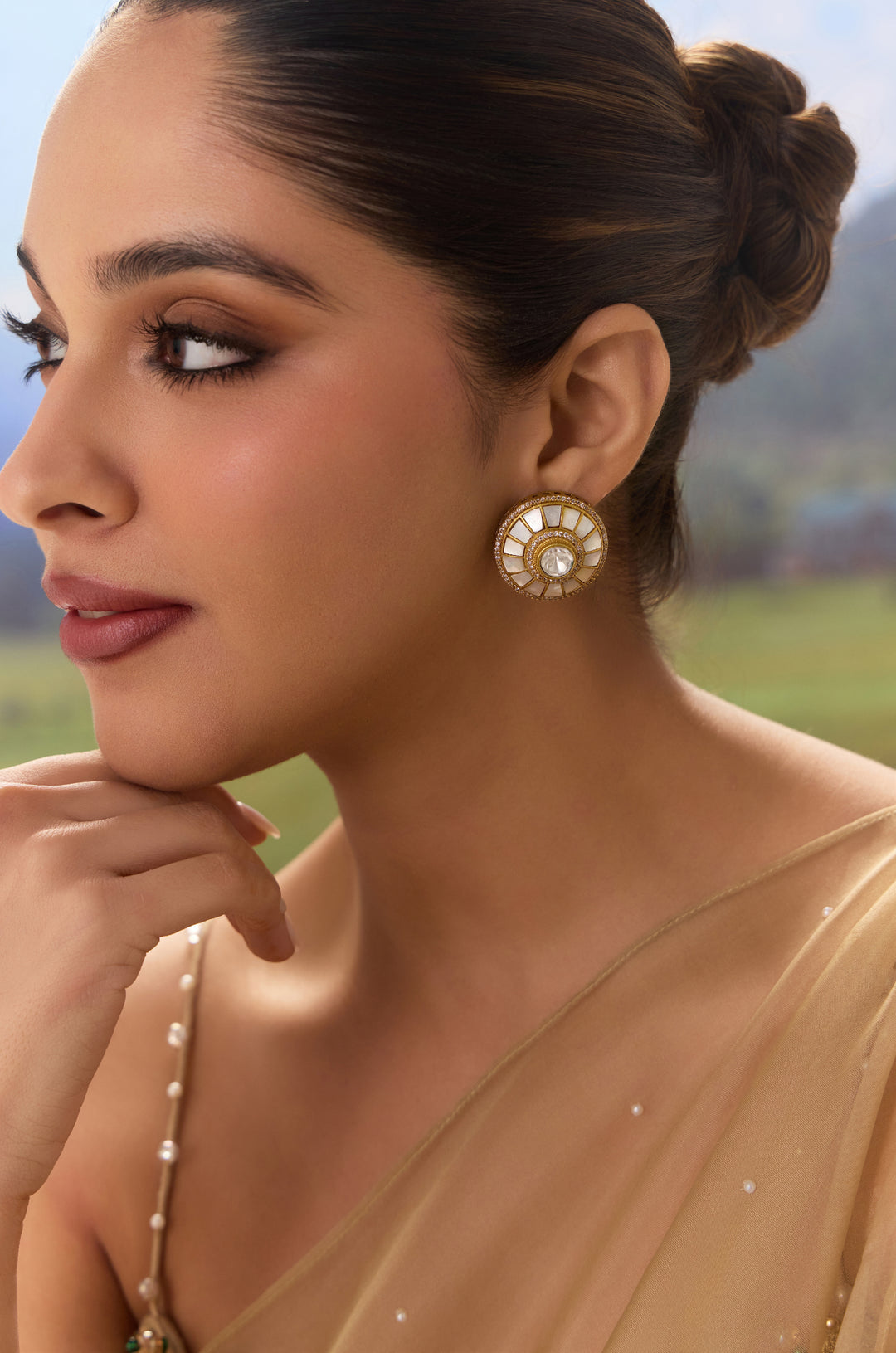 Avisha Mother Of Pearl Studs