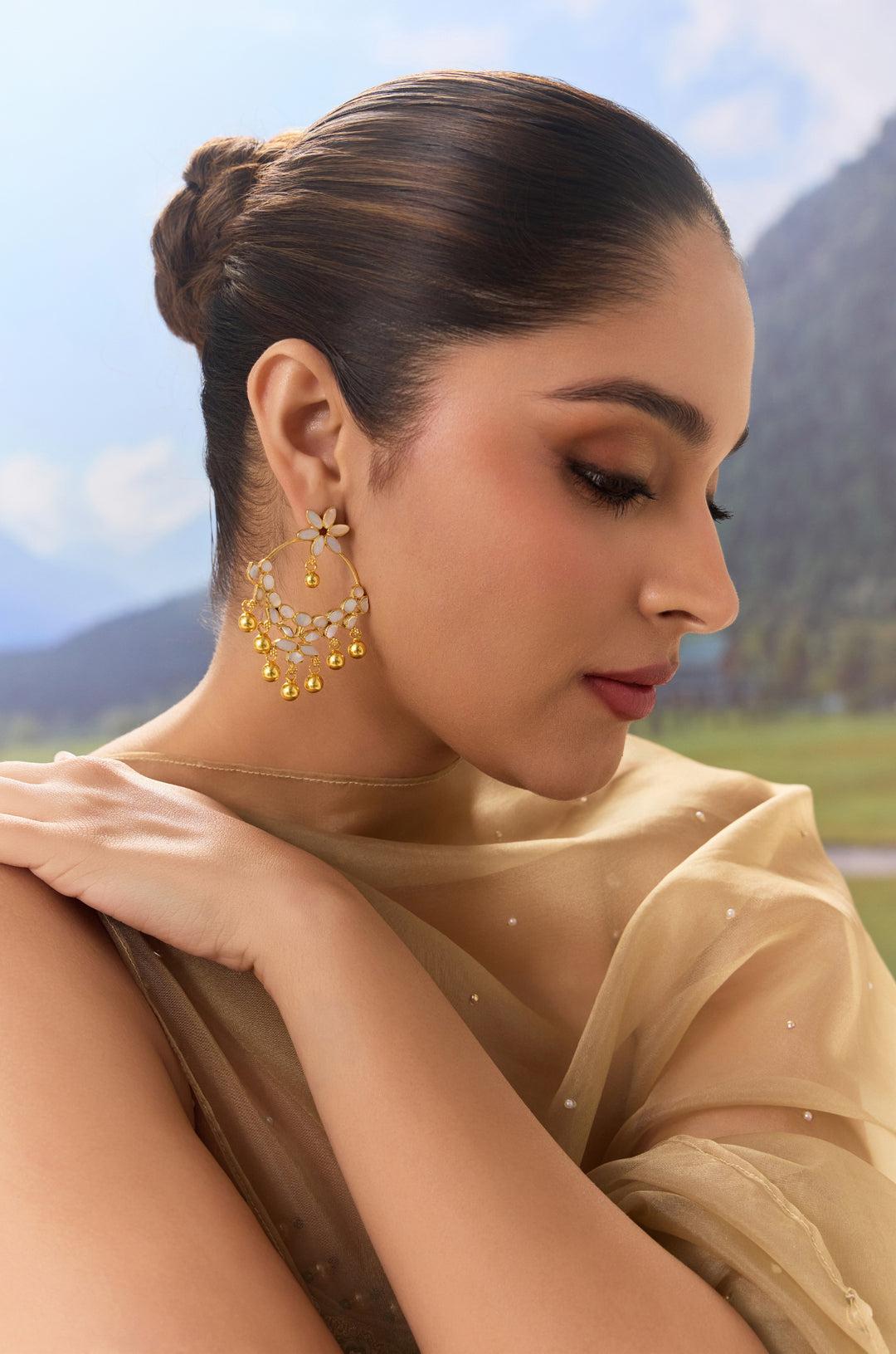 Shreyas Mother Of Pearl Chandbali