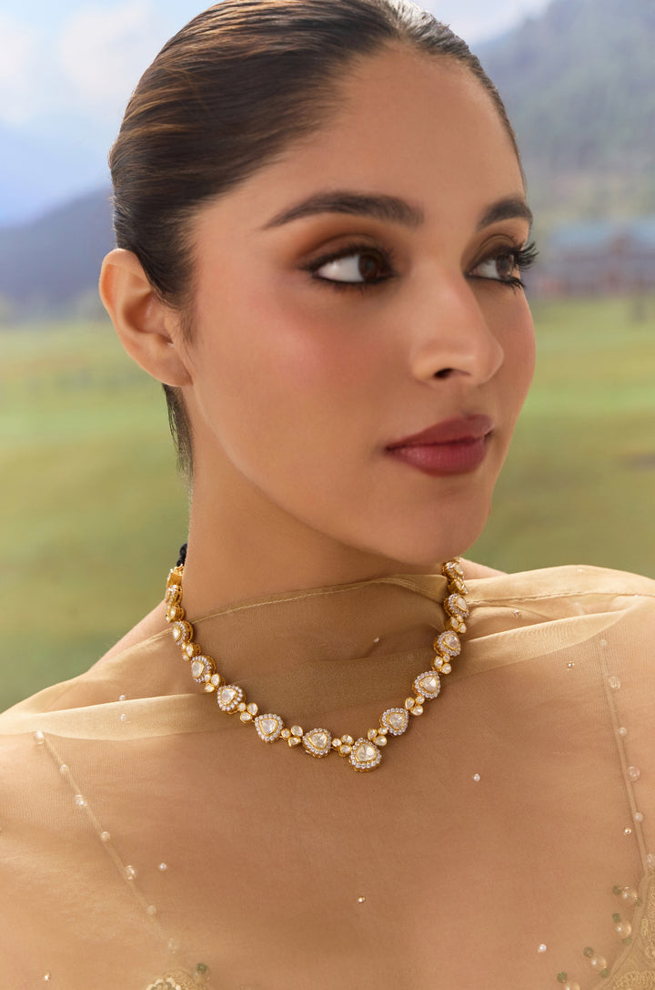 Haniya Polki Silver Necklace