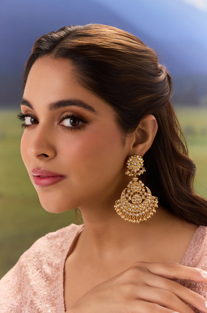 Raghvi Kundan Chandbali Earrings