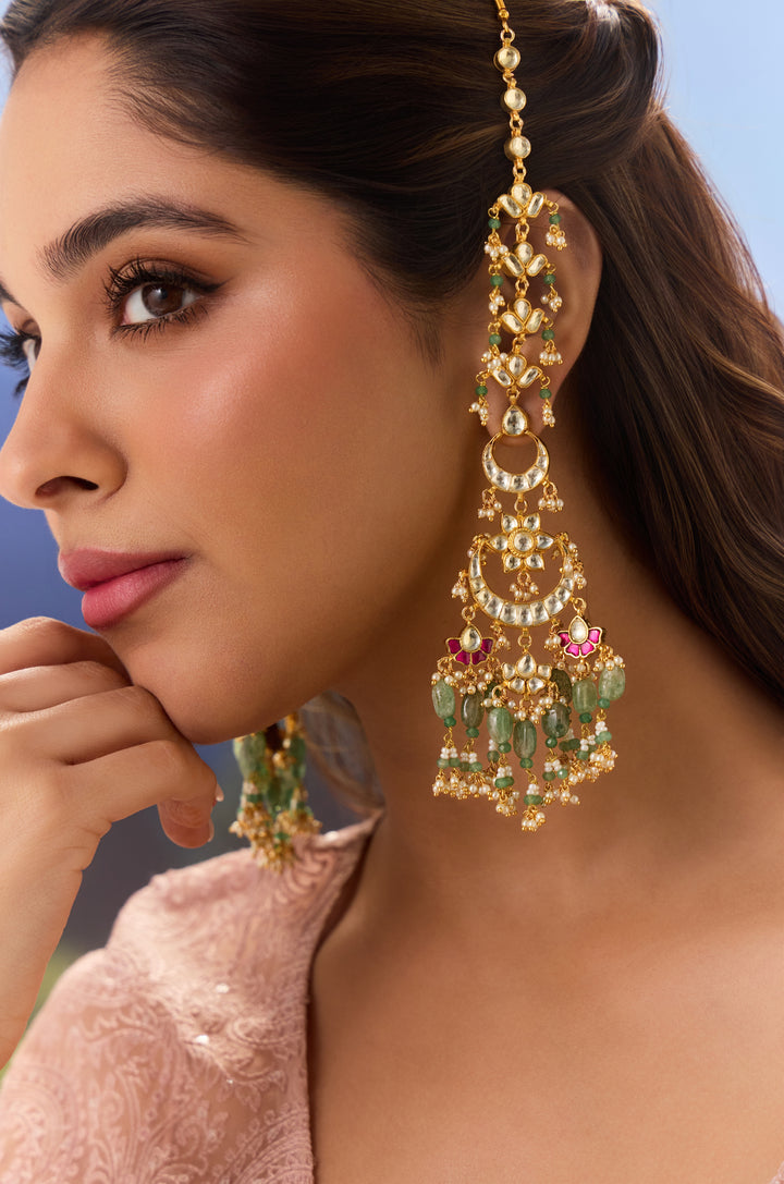 Orini Kundan Chandbali Earrings