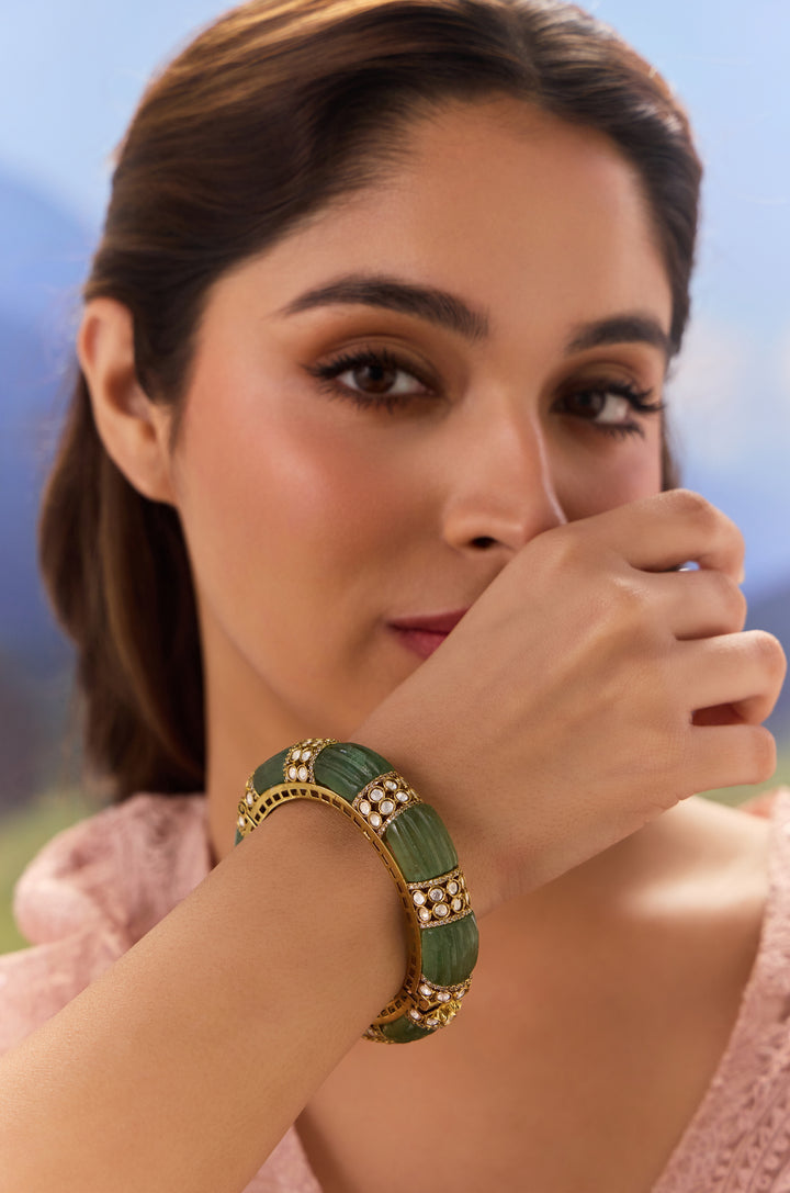 Aneet Mint Polki Bangle