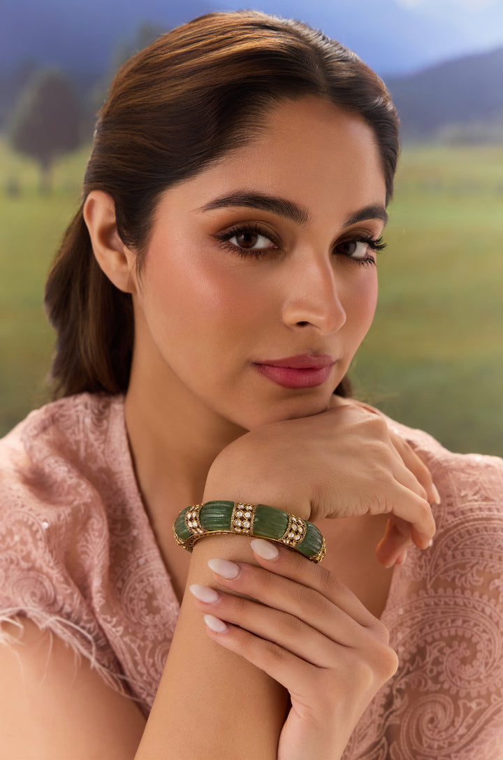 Aneet Mint Polki Bangle