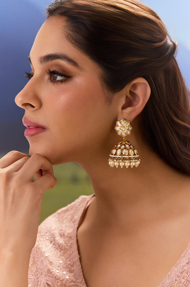Coren Polki Jhumka Earrings