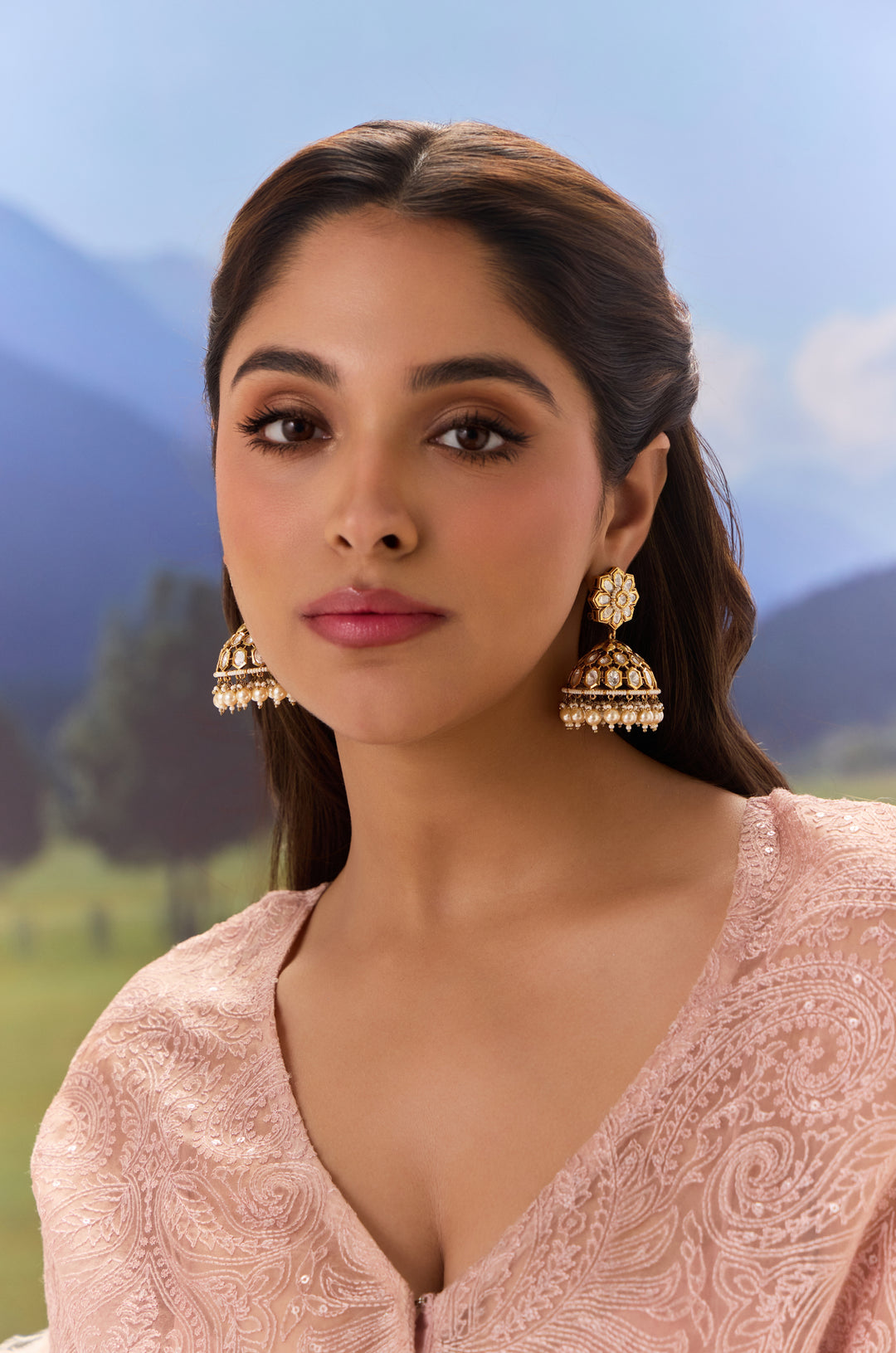Coren Polki Jhumka Earrings