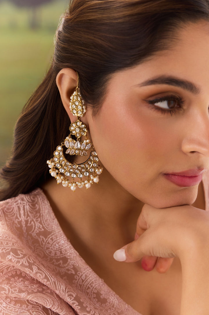 Kamakshi Kundan Chandbali Earrings