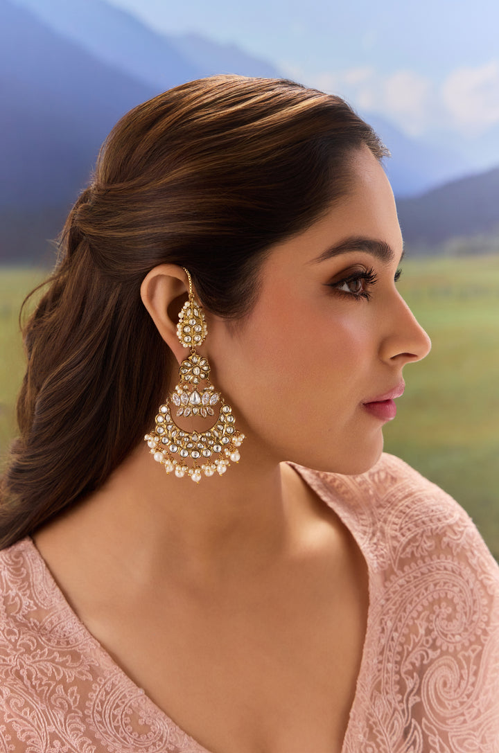 Kamakshi Kundan Chandbali Earrings
