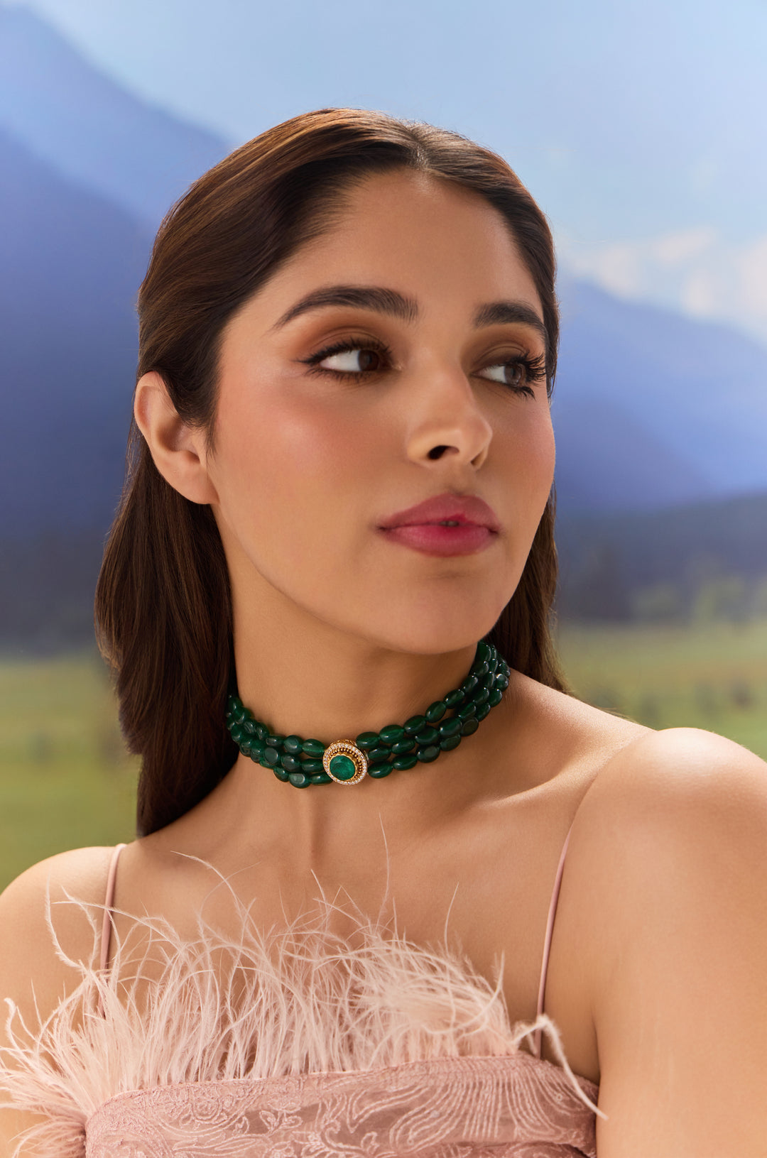 Humaya Green Necklace