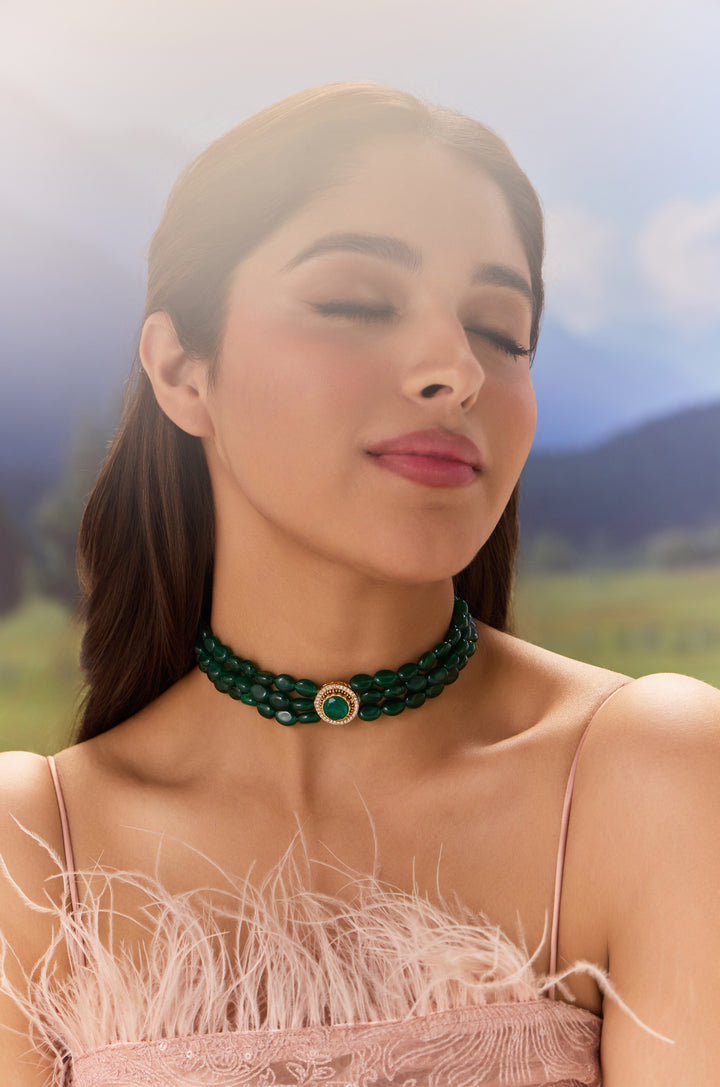 Humaya Green Necklace