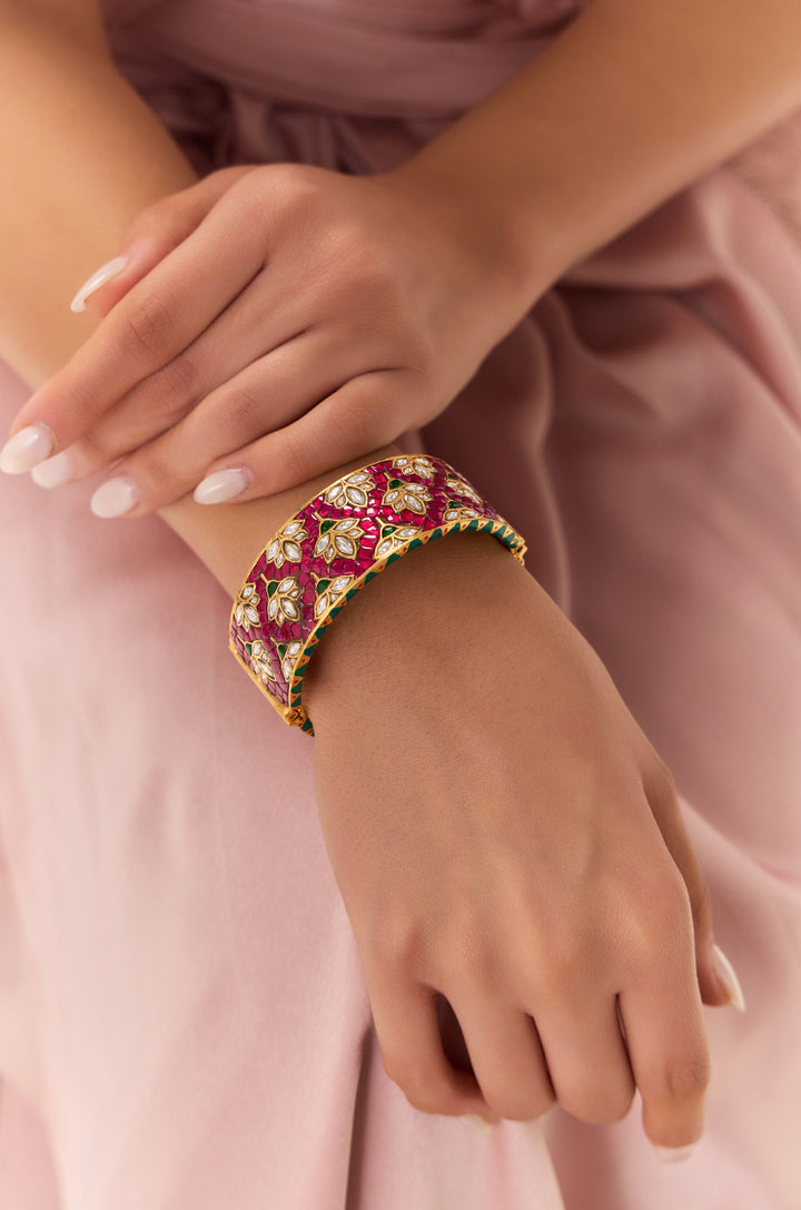 Guri Pink Polki Bangle