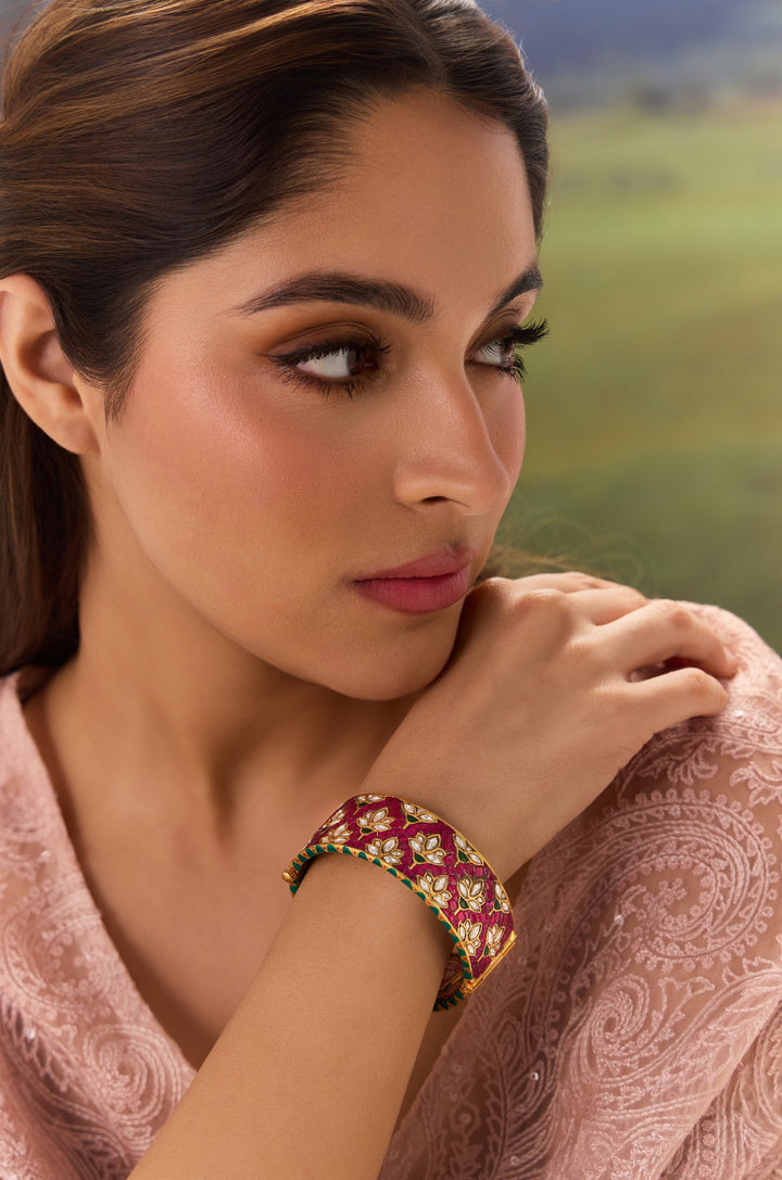 Guri Pink Polki Bangle