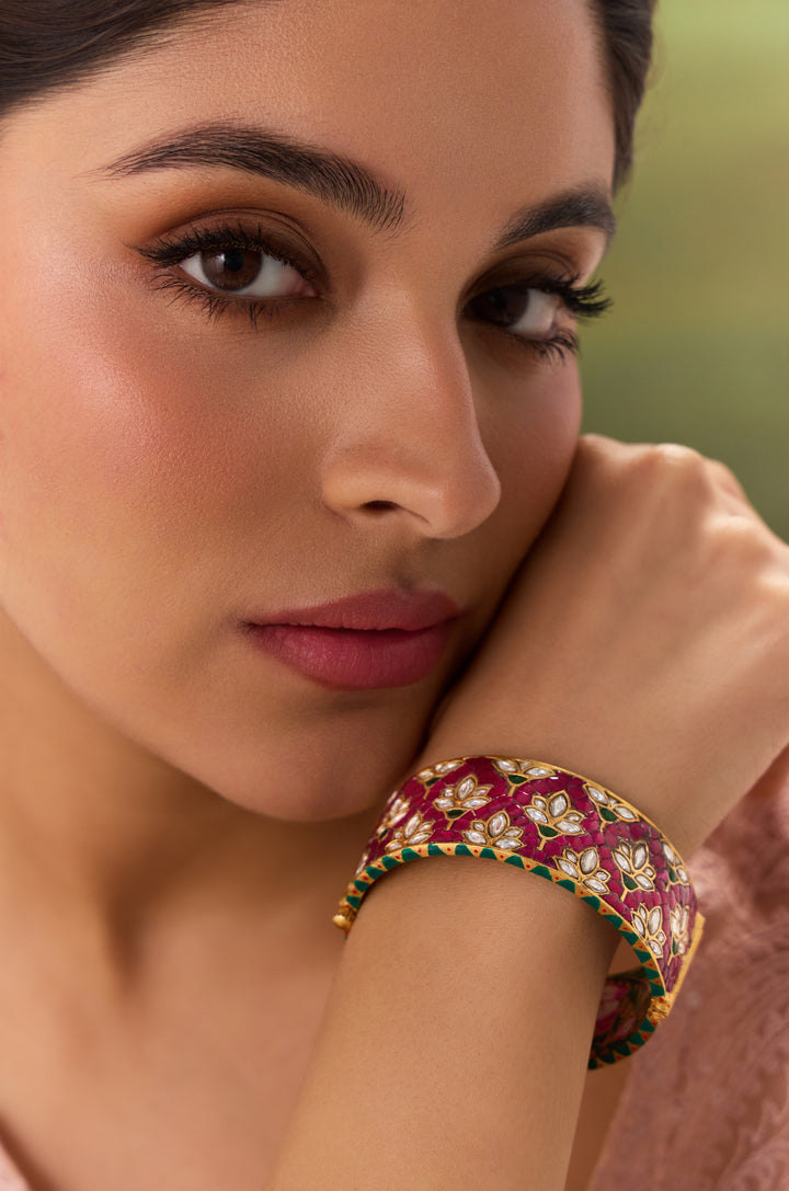 Guri Pink Polki Bangle