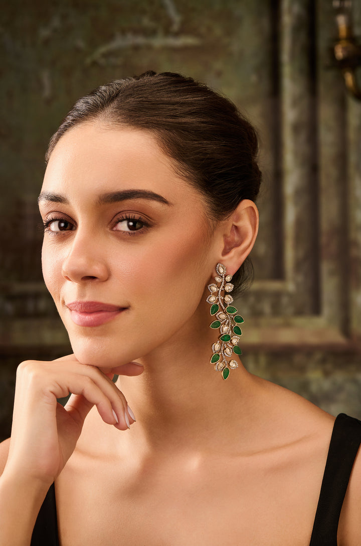 Gaurika Green Victorian Earrings