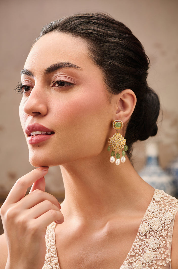 Amna Mint Silver Necklace Set