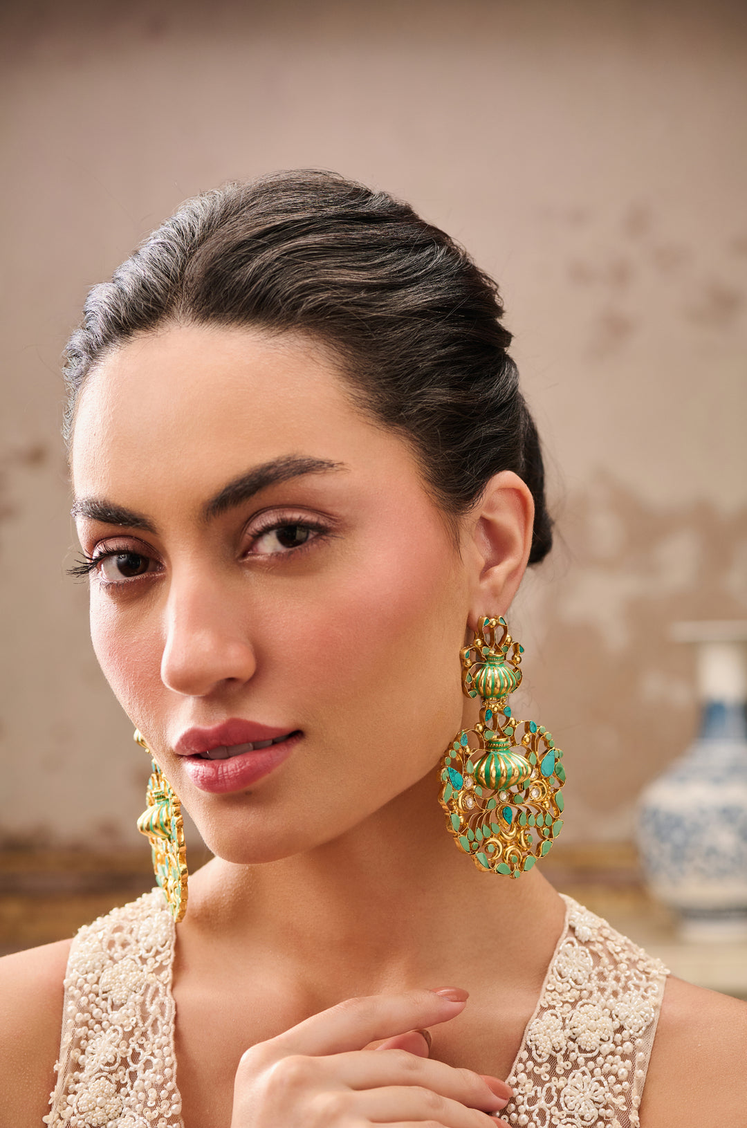 Ila Kalash Silver Earrings