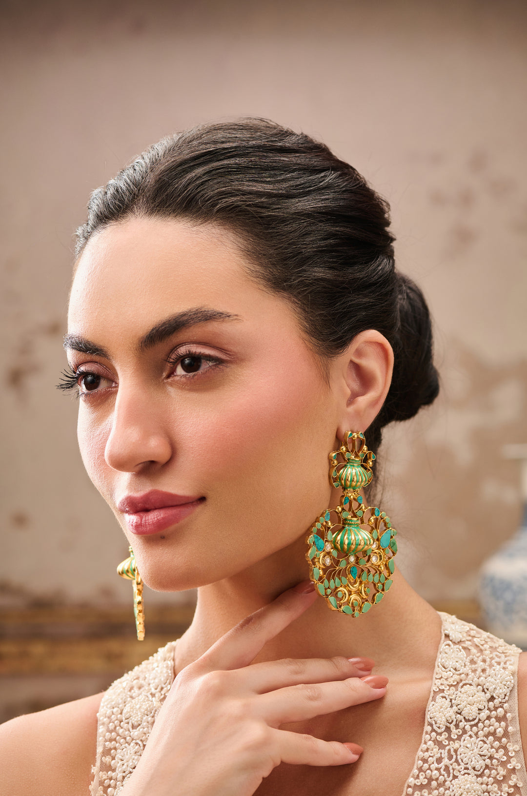 Ila Kalash Silver Earrings
