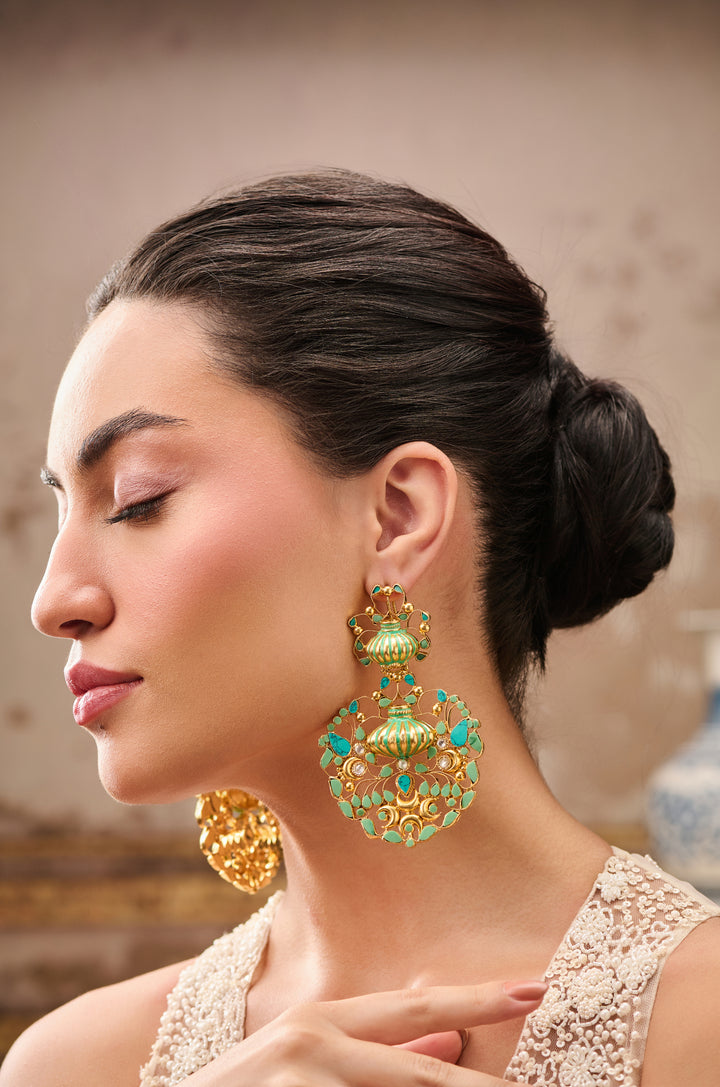 Ila Kalash Silver Earrings