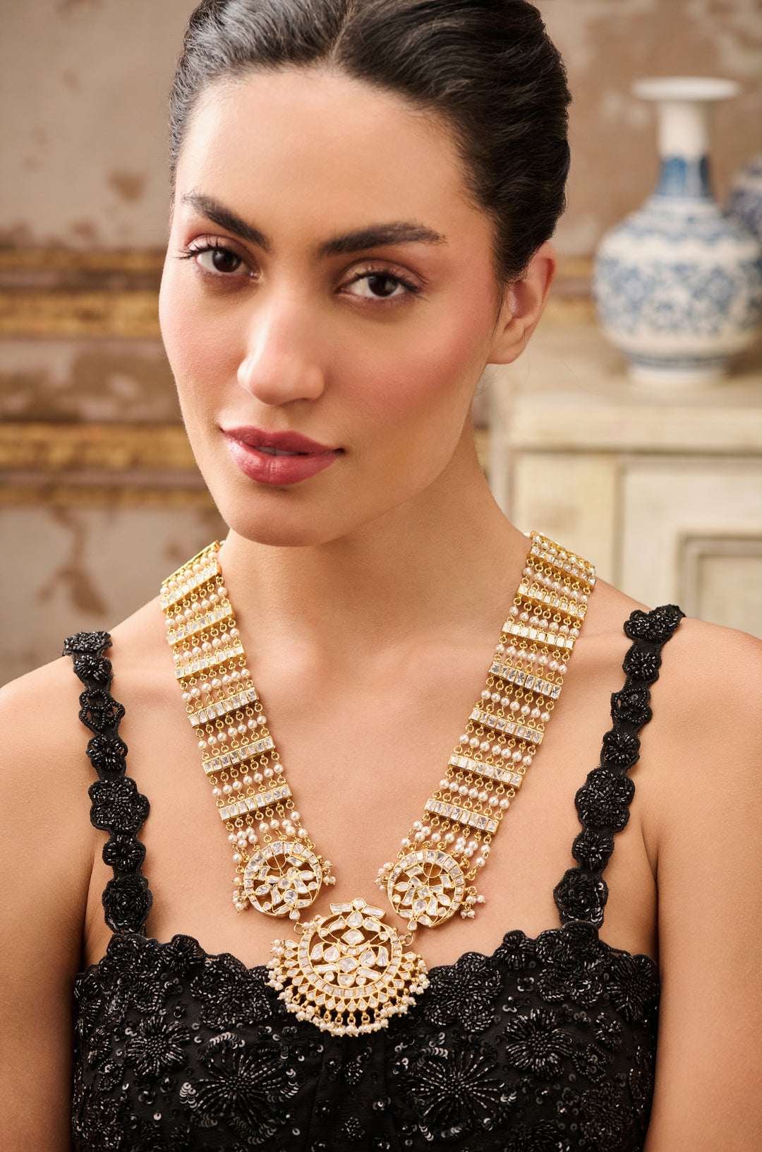 Suhana Polki Silver Necklace