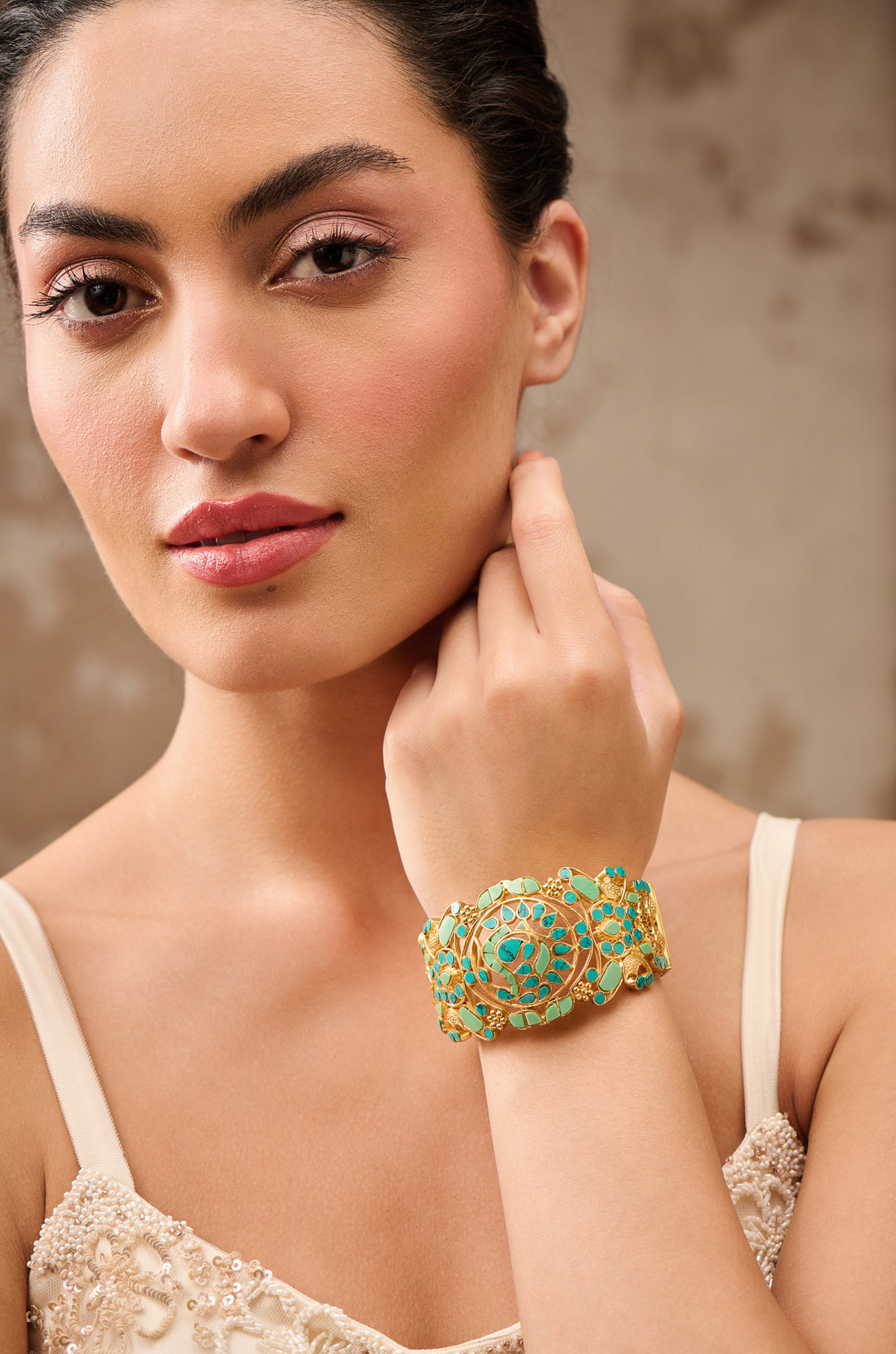 Netra Turquoise Silver Bangle