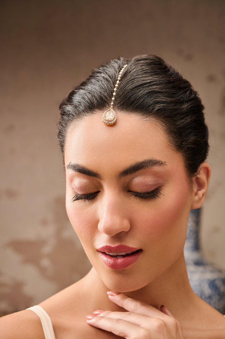 Amayra Polki Silver Maangtikka