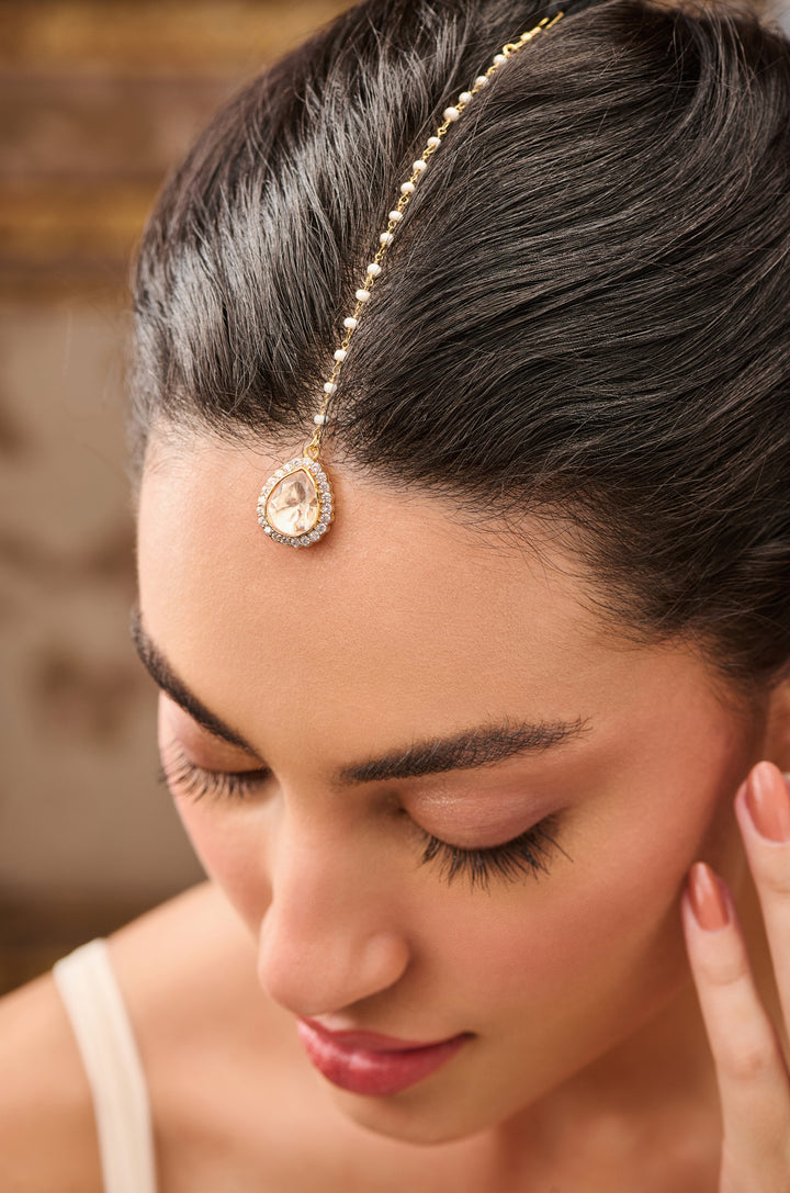 Amayra Polki Silver Maangtikka