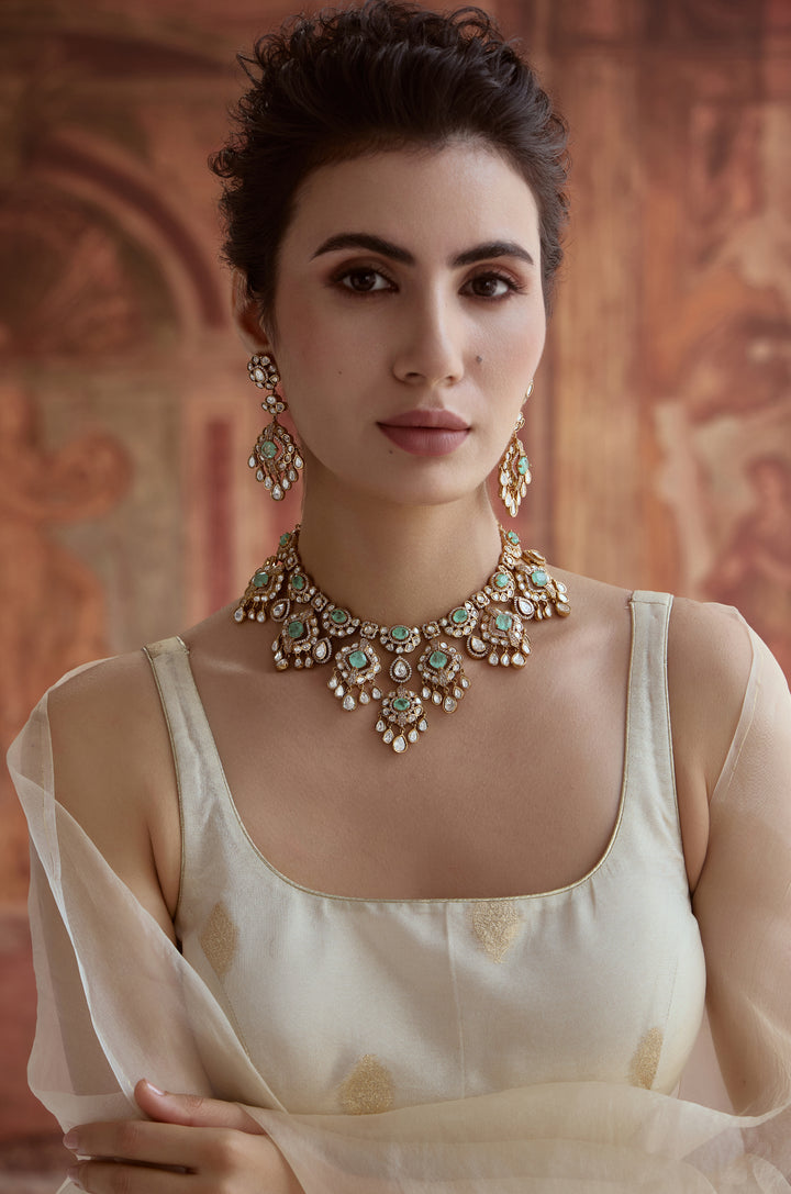 Elara Polki Statement Necklace Set