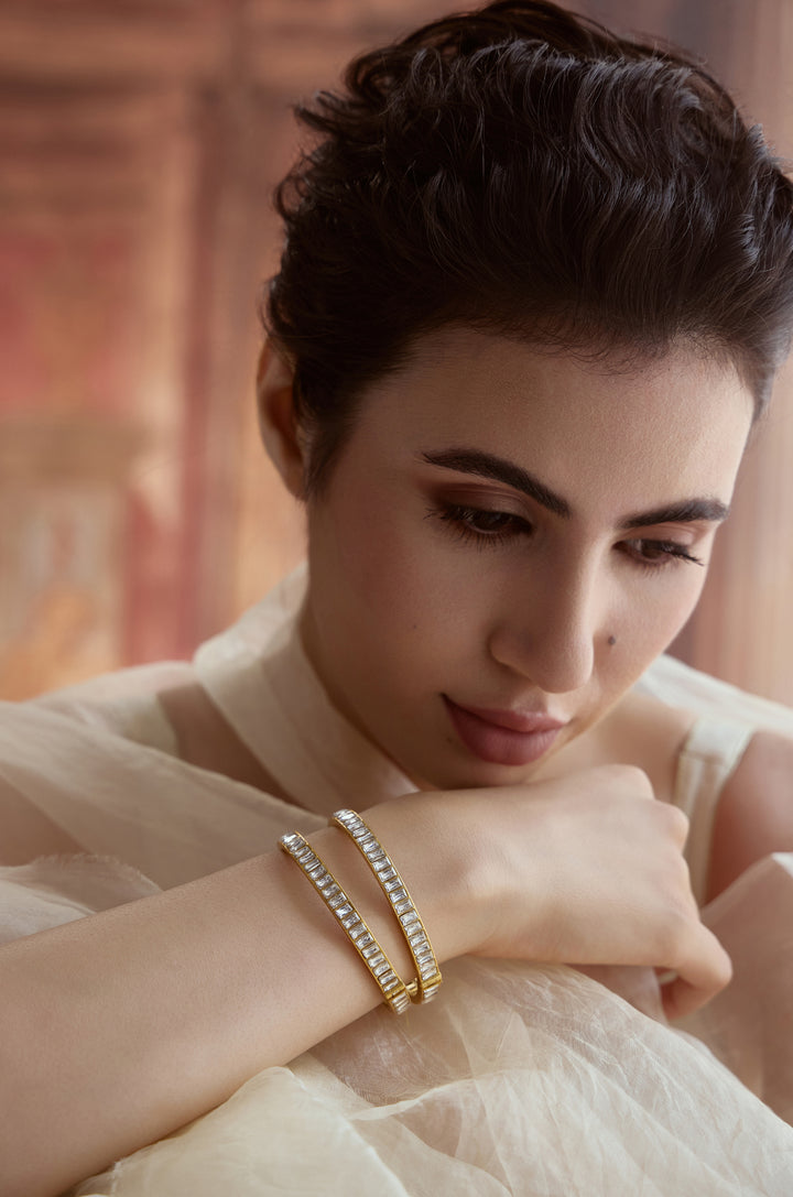 Naaz Kundan Bangles - Set of 2