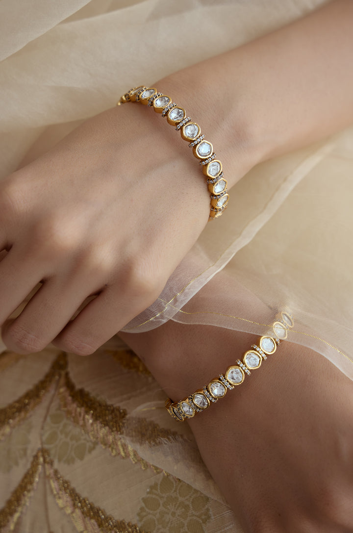Zariya Polki Bangles - Set of 2