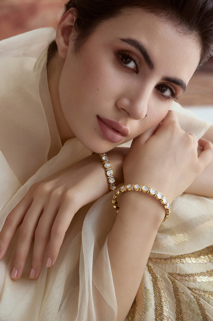 Zariya Polki Bangles - Set of 2