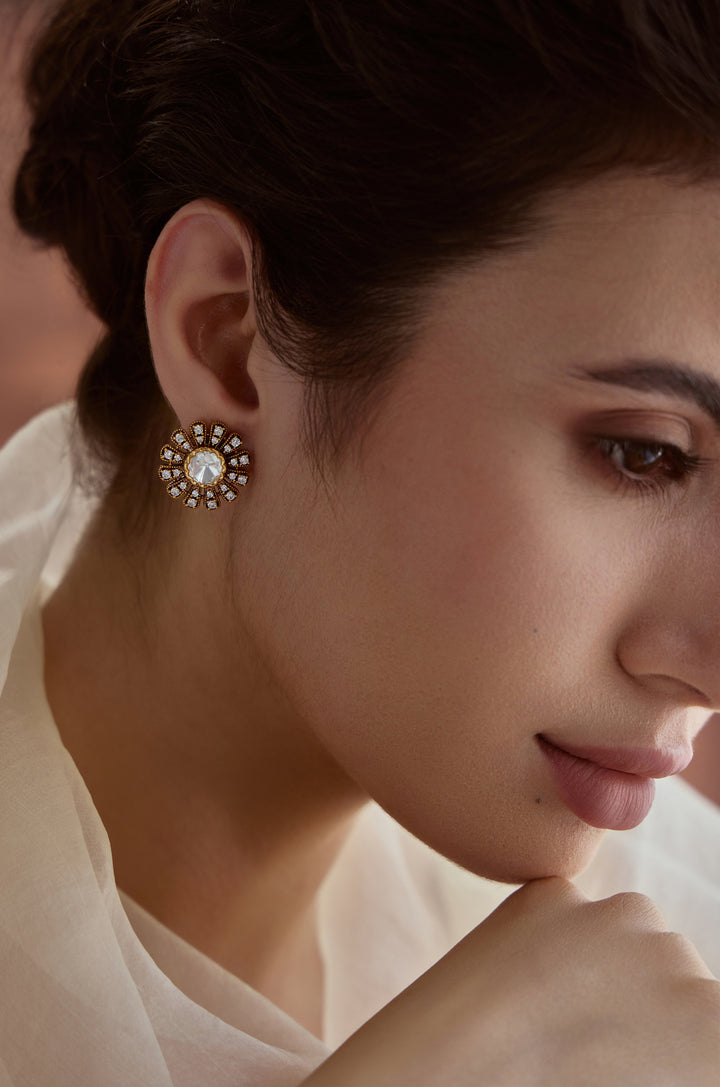 Aafreen Polki Stud Earrings