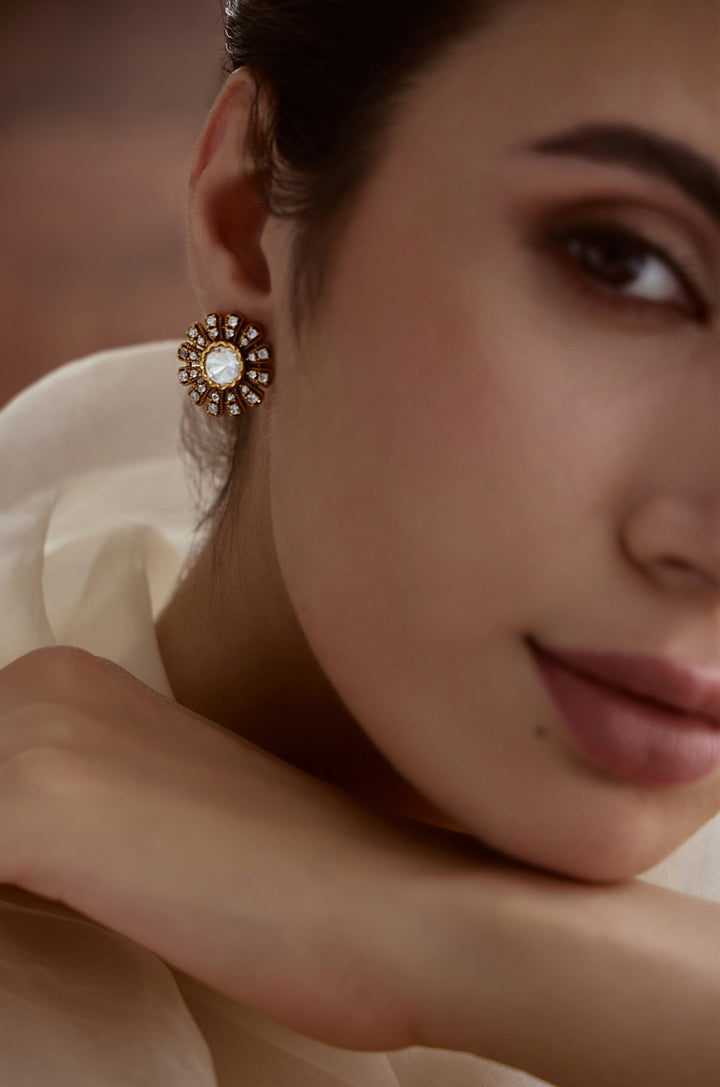 Aafreen Polki Stud Earrings