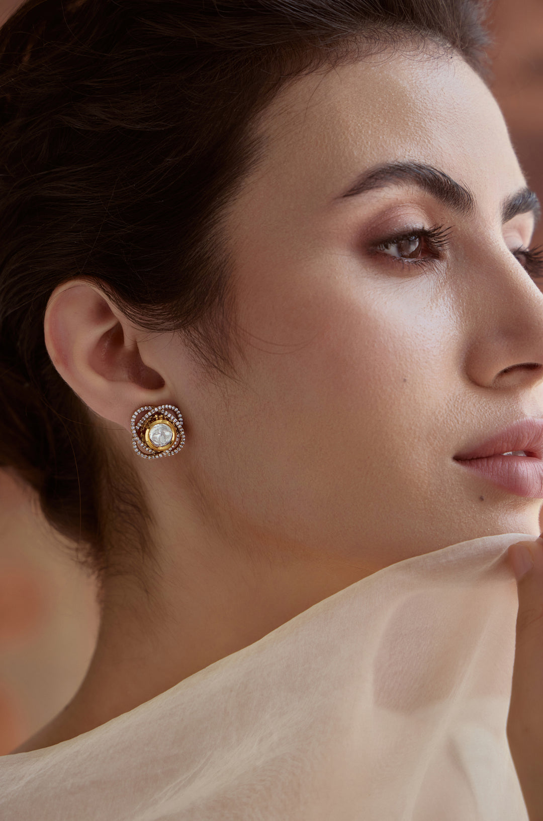 Zeba Polki Stud Earrings