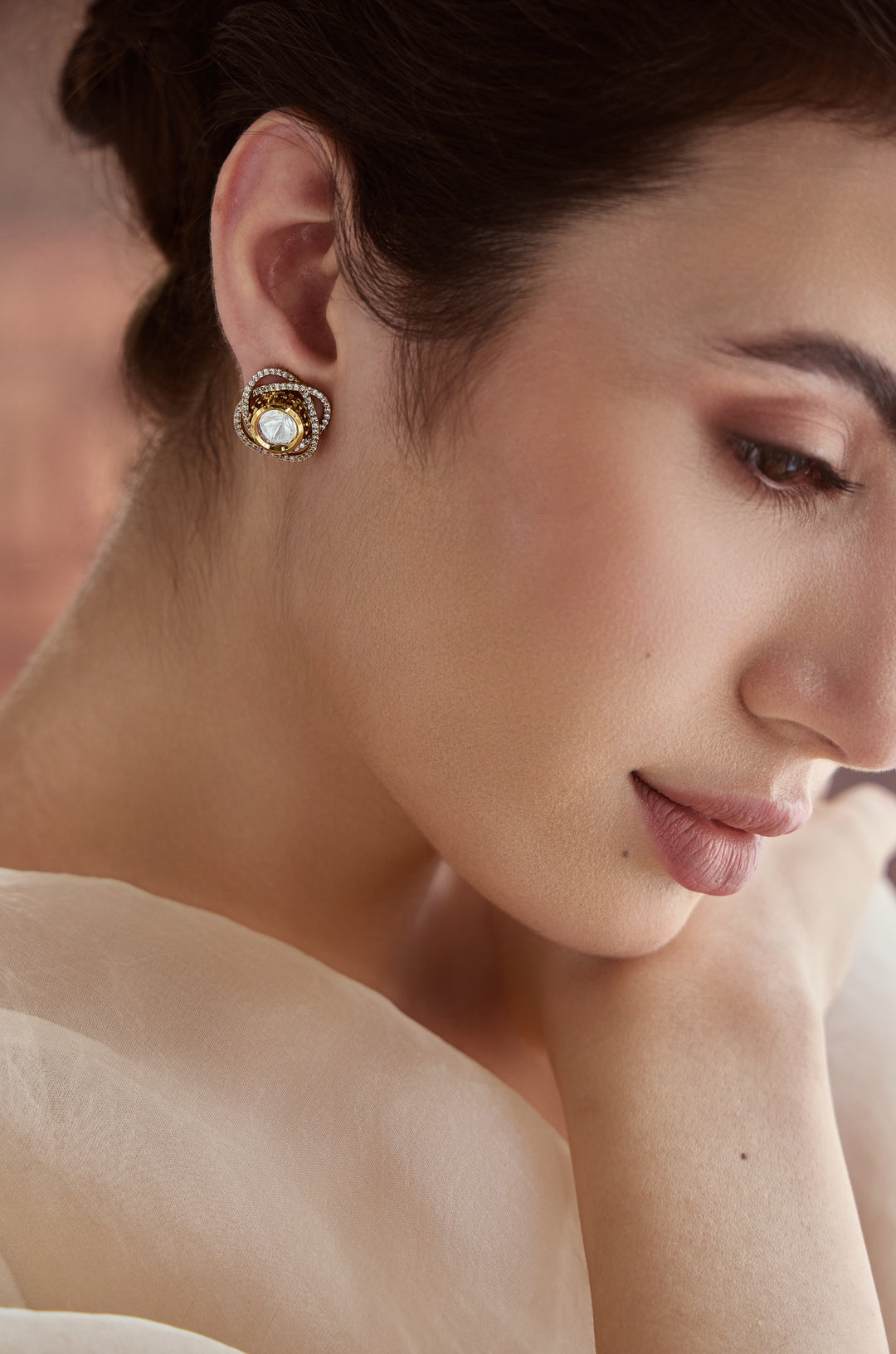Zeba Polki Stud Earrings
