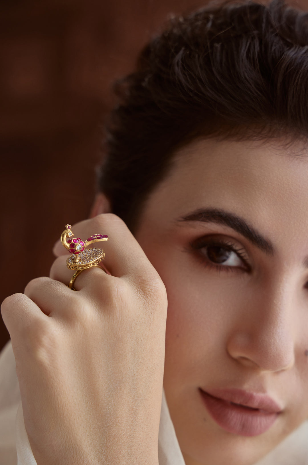 Mayura Polki Ring