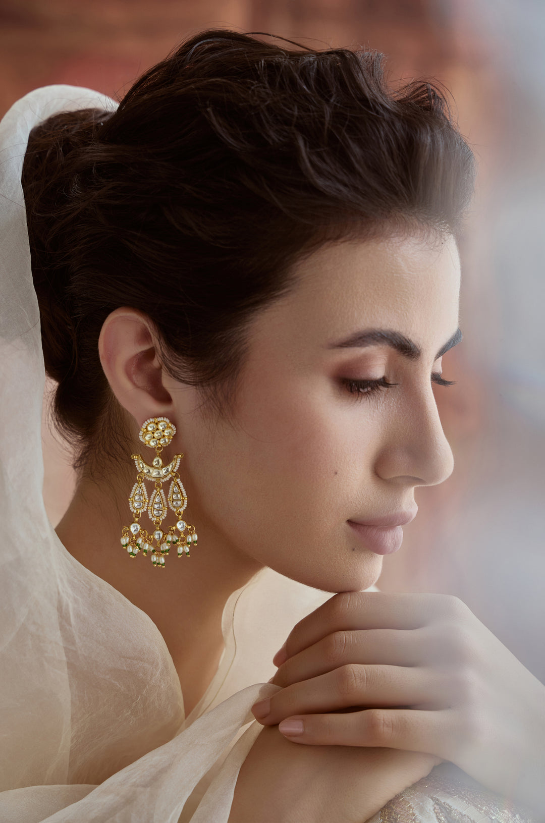 Samyukta Kundan And Pearls Earrings