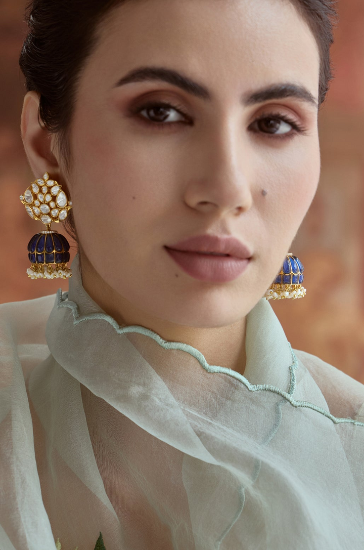 Gautami Fine Silver Jhumka Earrings