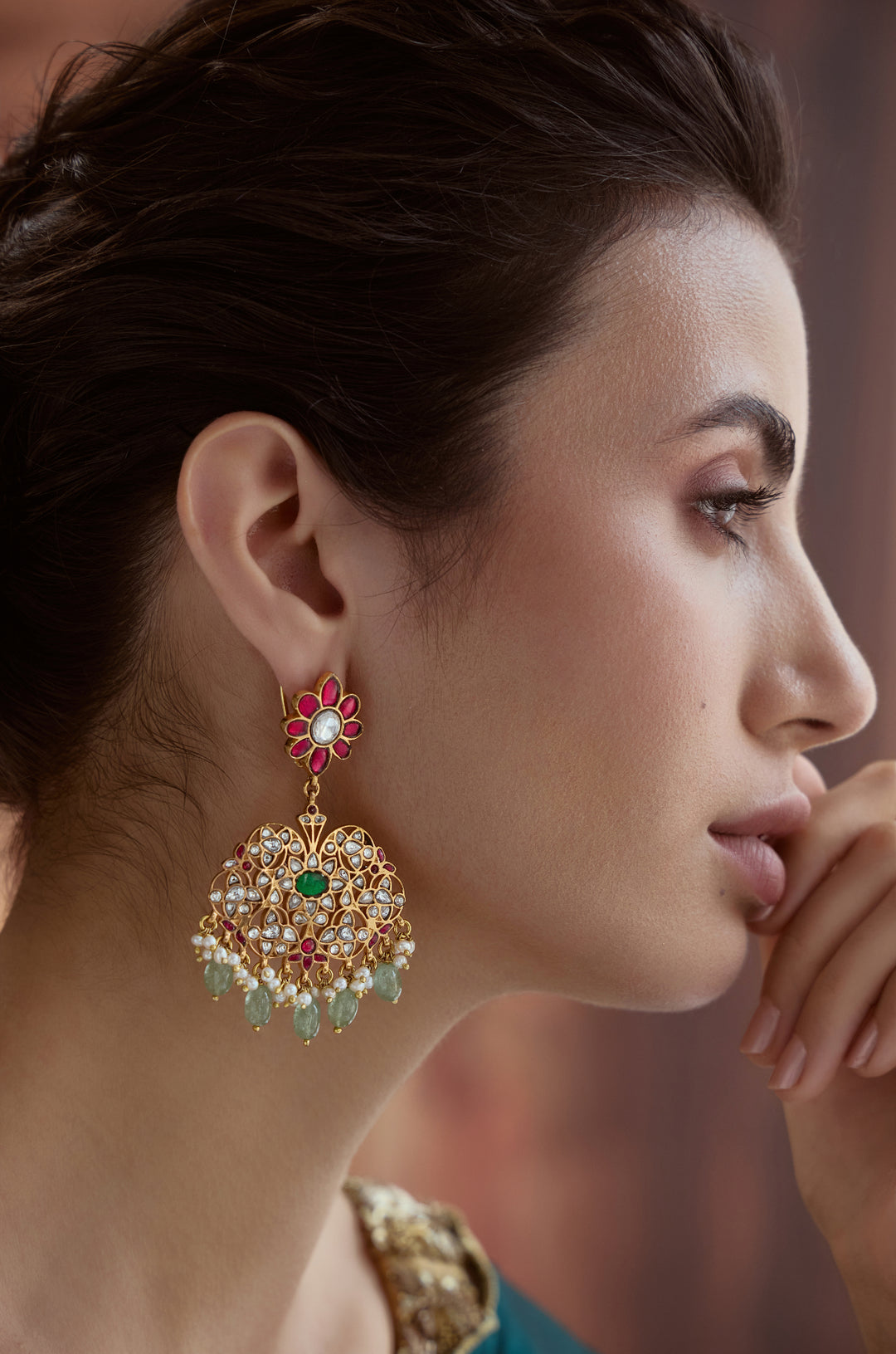 Gulruk Fine Silver Chandbali Earrings