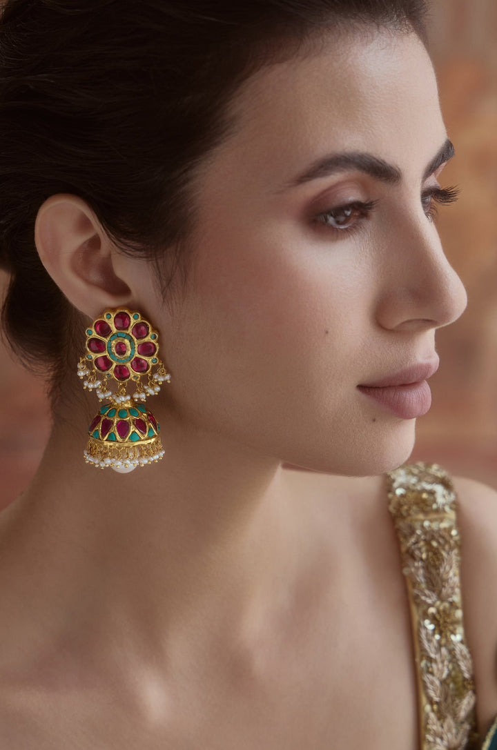 Grisha Fine Silver Jhumka Earrings