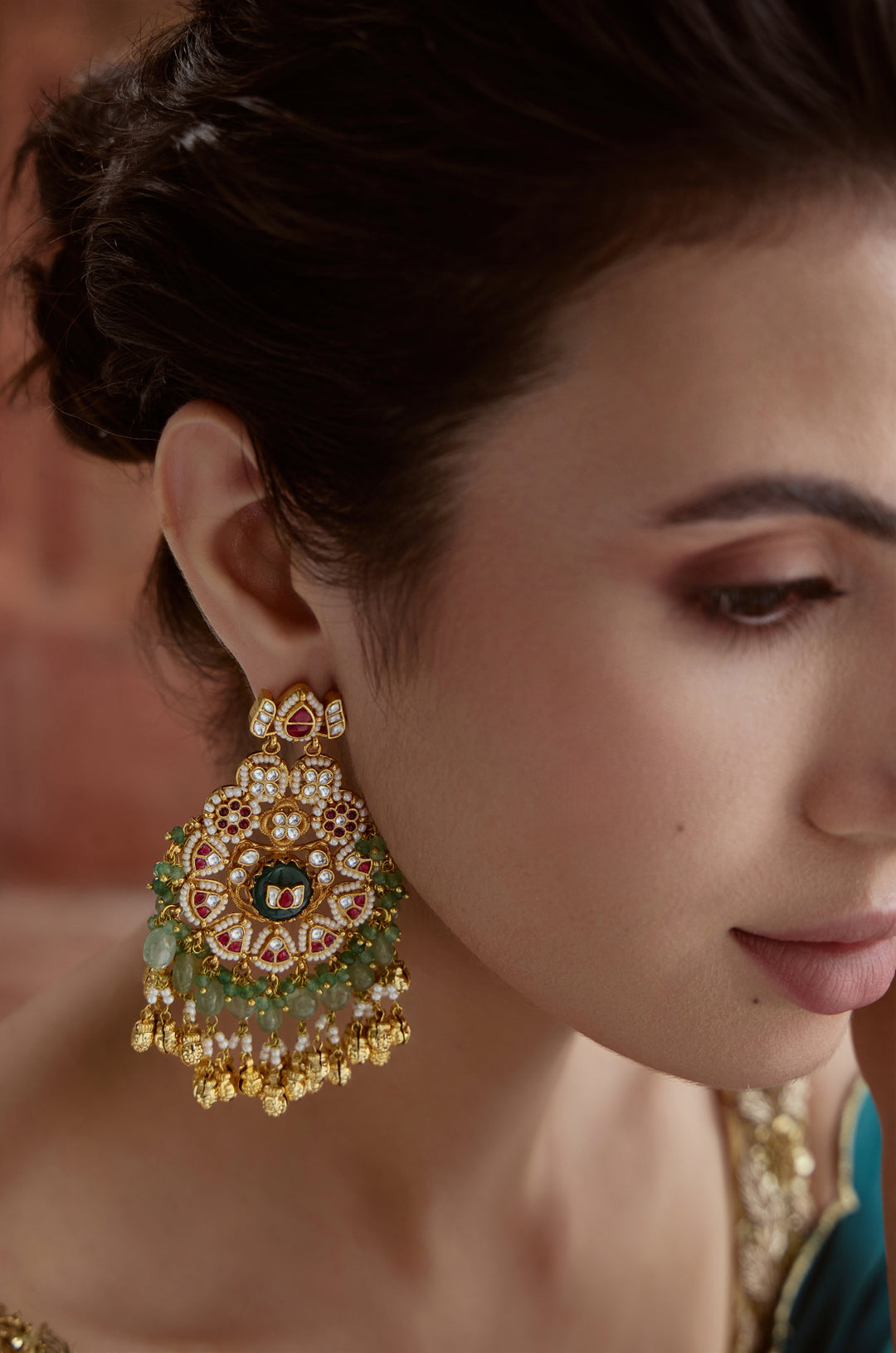 Shahbano Kundan Chandbali Earrings