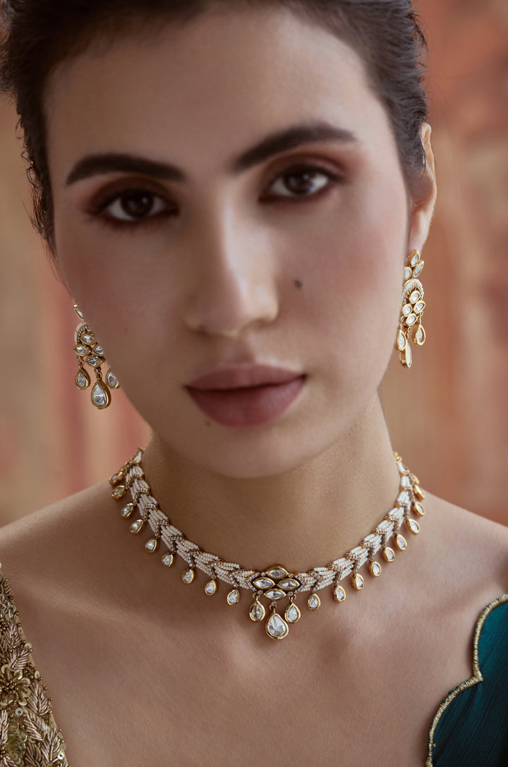 Naqsh Polki Necklace Set