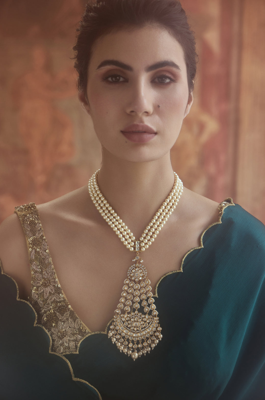 Zarisha Pearl Polki Necklace