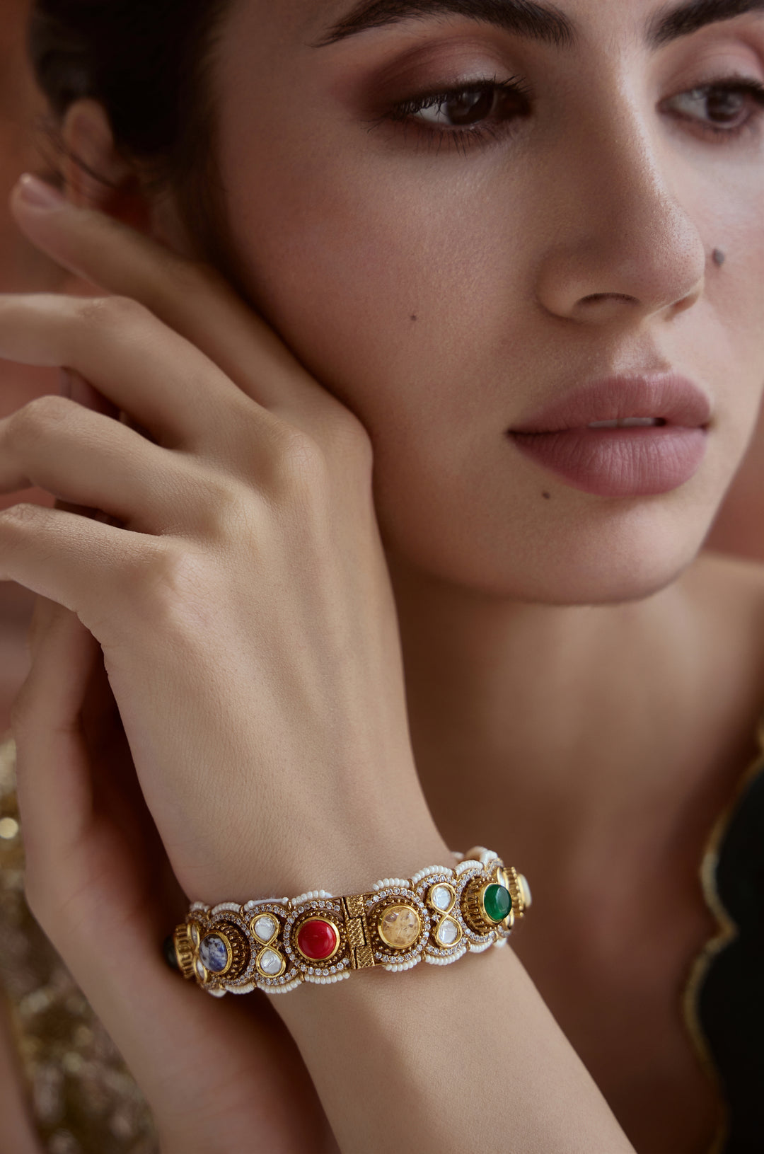 Shree Multicolored Polki Bangle